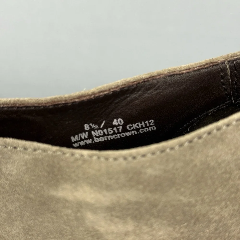 Bussola Women's Enna Boot Size 41‎ 10 Tan Taupe Suede Lace Up High Wedge